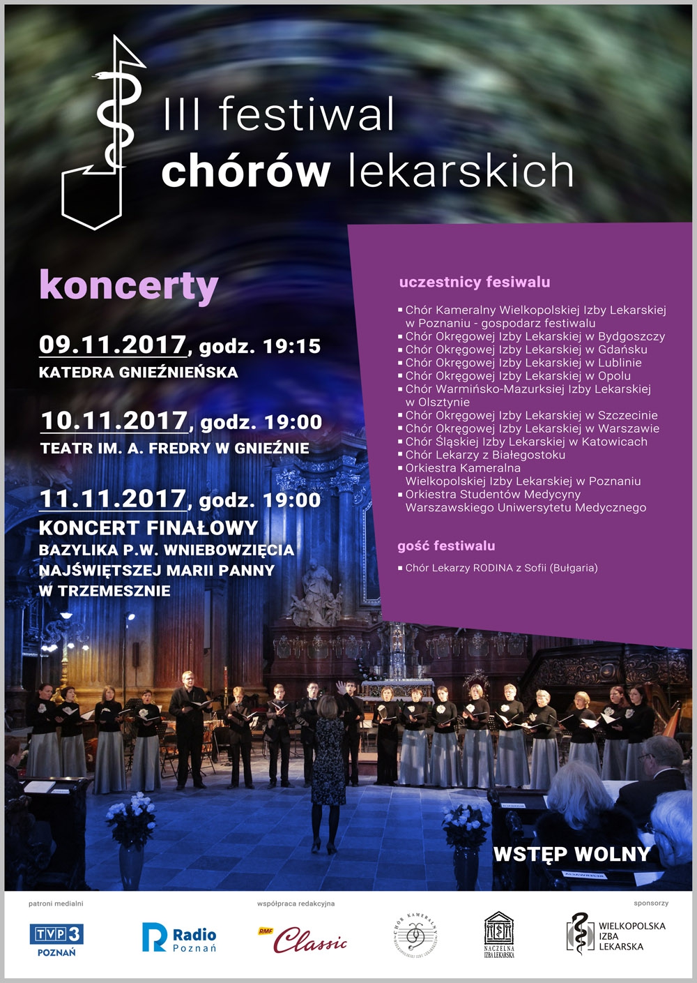 III Festiwal Chórów Lekarskich 9 - 11.XI. 2017 - Gniezno, Trzemeszno - Koncert Chóru Medicantus